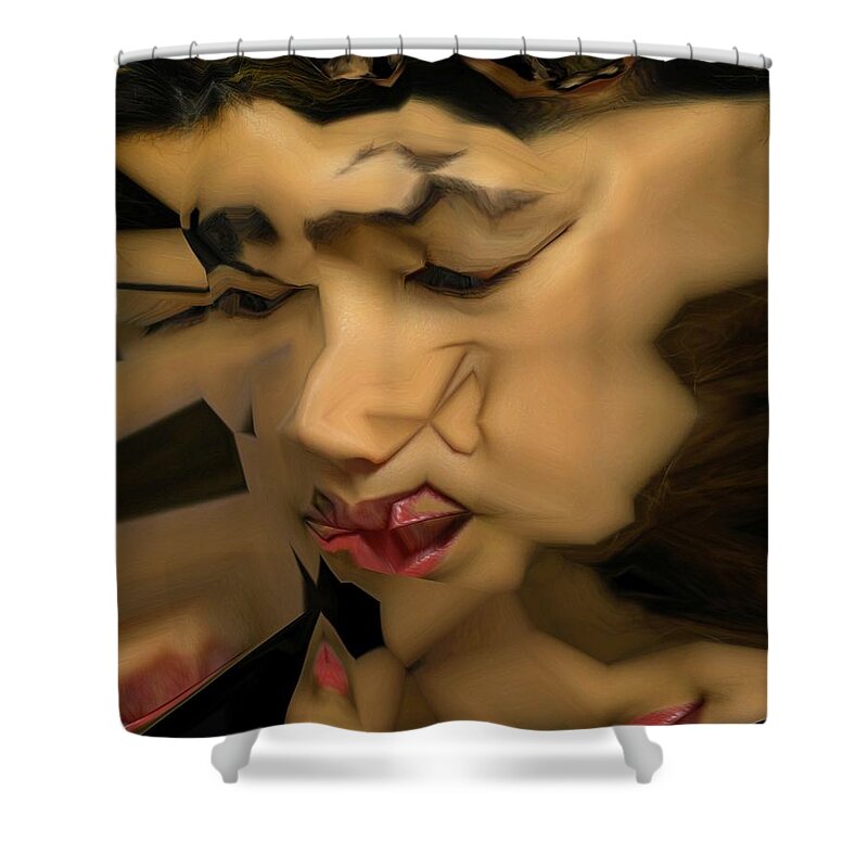Digital Shower Curtain featuring the photograph The Mask by Jonas Luis