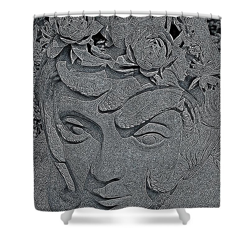 Earthy Shower Curtain featuring the photograph The Mind of Medusa by Chris Berry