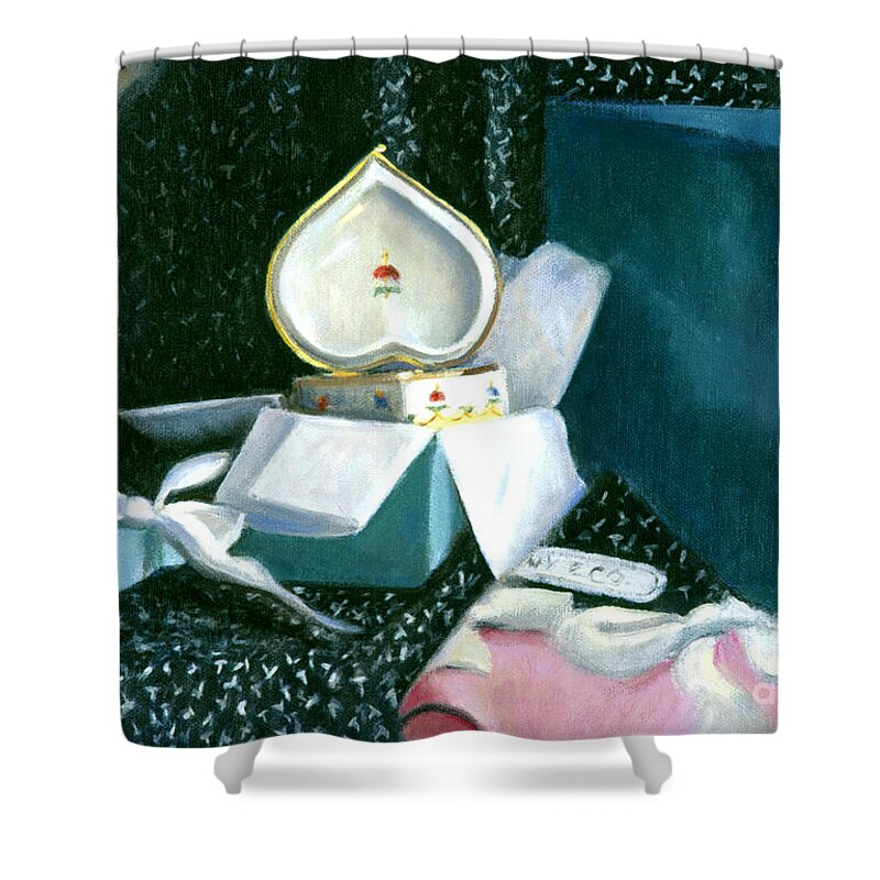 Heart Shower Curtain featuring the painting The Muse by Candace Lovely