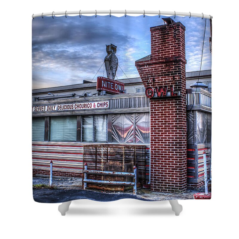 Andrew Pacheco Shower Curtain featuring the photograph The Nite Owl by Andrew Pacheco