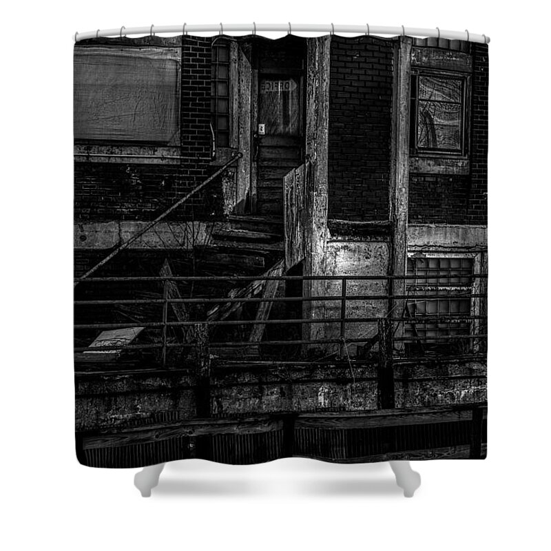Night Shower Curtain featuring the photograph The Office by Bob Orsillo