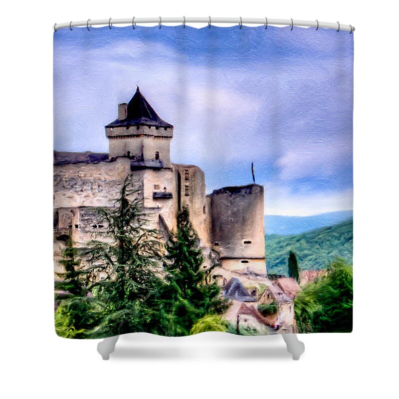 Cathar Shower Curtain featuring the photograph The old Cathar Stronghold by Weston Westmoreland