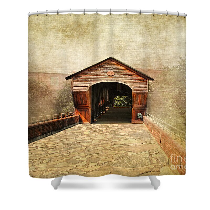 Bridge Shower Curtain featuring the photograph The Other Side by Jai Johnson