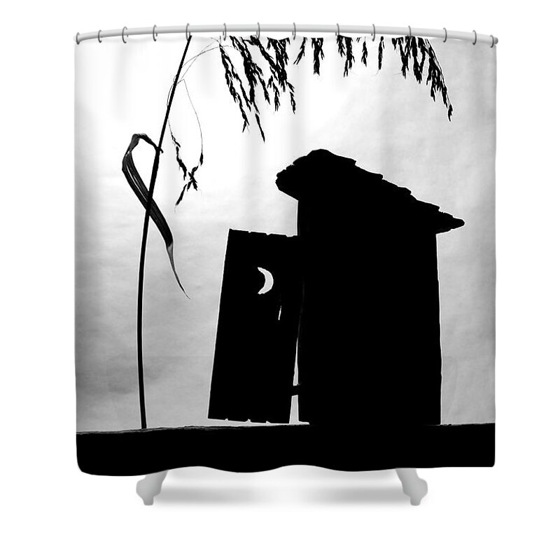 Still Life Shower Curtain featuring the photograph The Outhouse by Mary Lee Dereske