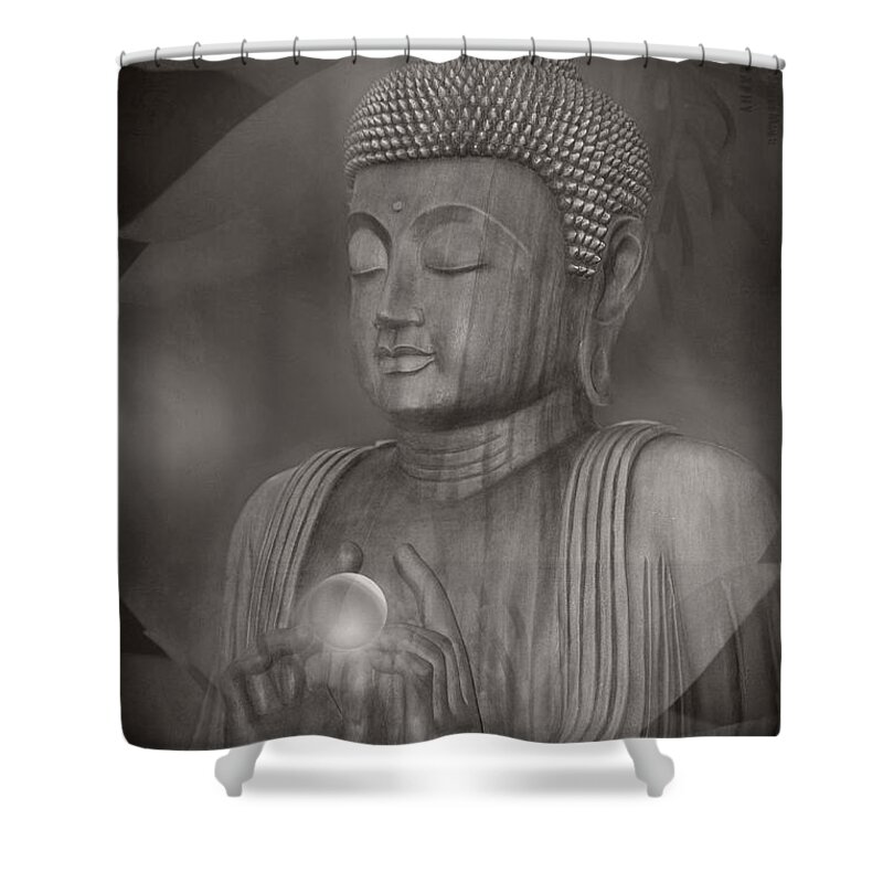 Buddha Shower Curtain featuring the photograph The Path of Peace by Sharon Mau