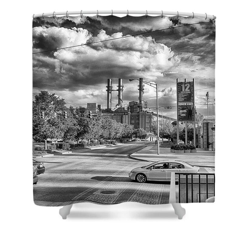 Indianapolis Shower Curtain featuring the photograph The Power Station by Howard Salmon