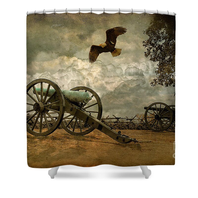 Canon Shower Curtain featuring the photograph The Price Of Freedom by Lois Bryan