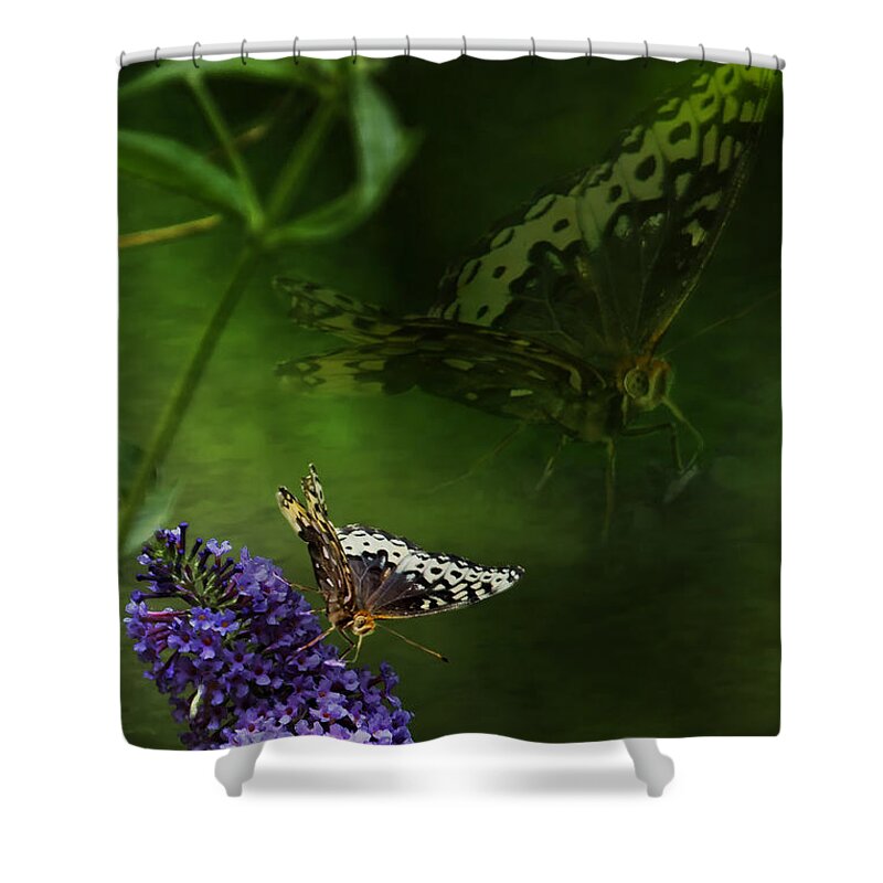Butterfly Shower Curtain featuring the photograph The Psyche by Belinda Greb