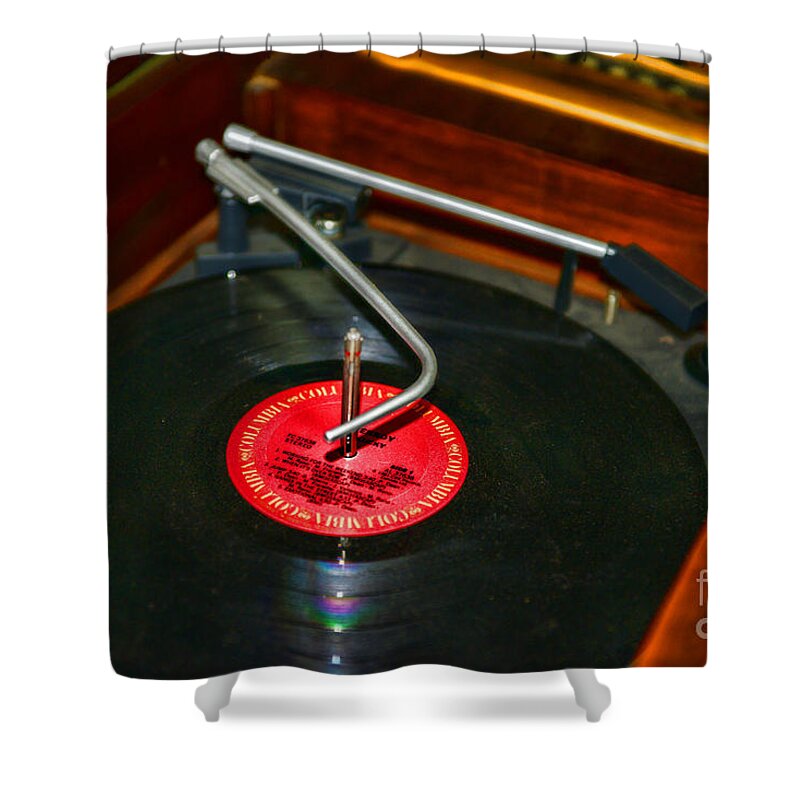 Paul Ward Shower Curtain featuring the photograph The Record Player by Paul Ward