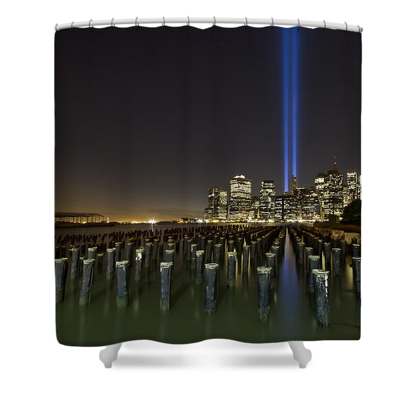 9-11 Shower Curtain featuring the photograph The Requiem by Evelina Kremsdorf