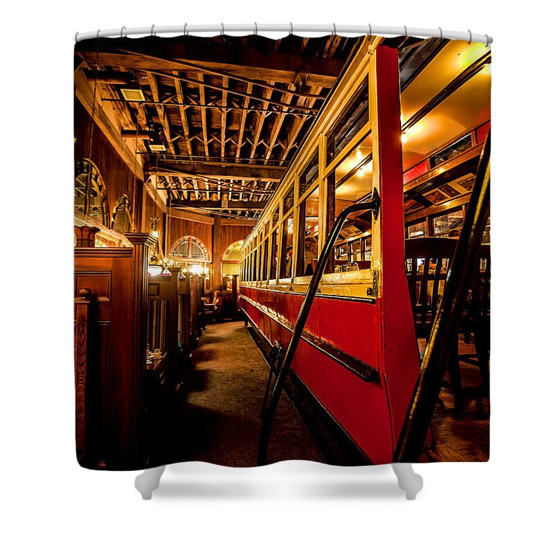 Urban Shower Curtain featuring the photograph The Restaurant Trolley by Steven Reed