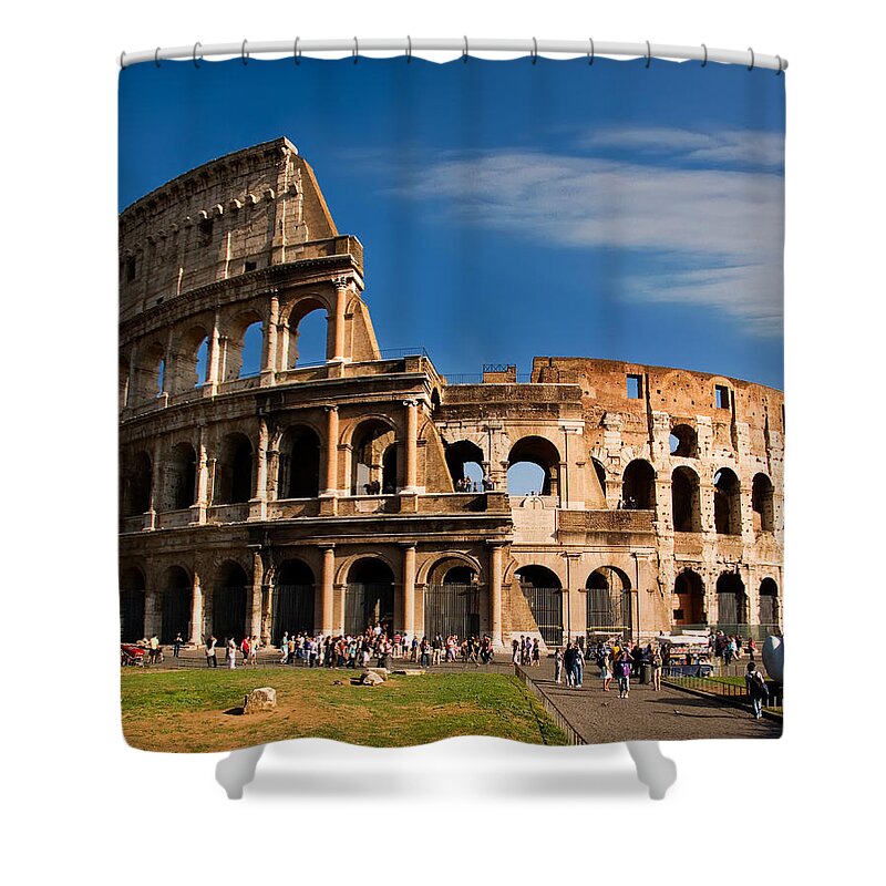 Colosseum Shower Curtain featuring the photograph The Roman Colosseum by Weston Westmoreland