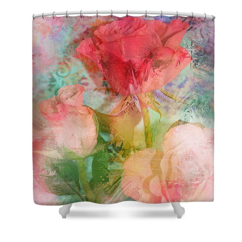 Rose Shower Curtain featuring the photograph The Romance of Roses by Carla Parris
