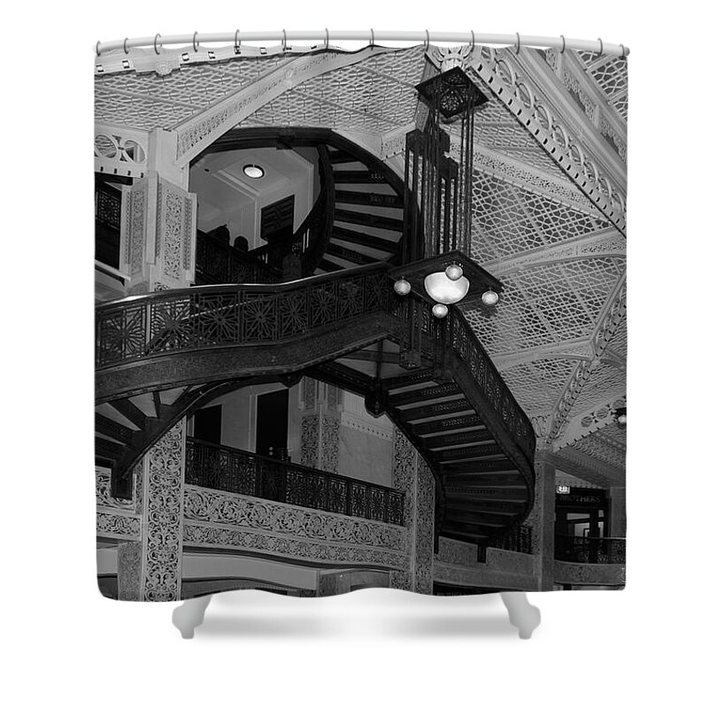 Architecture Shower Curtain featuring the digital art The Rookery by Carol Ailles
