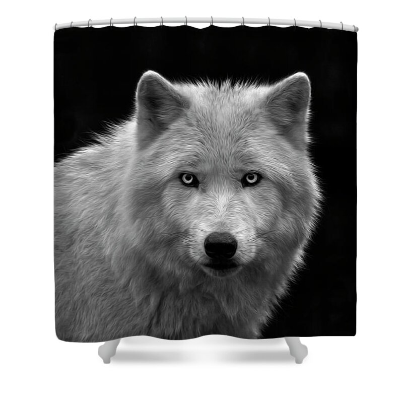 Animal Themes Shower Curtain featuring the photograph The Stare by Nature's Gifts Captured