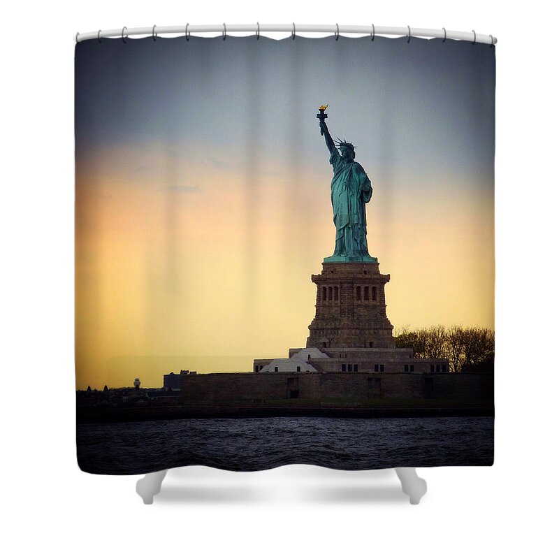 Statue Of Liberty Shower Curtain featuring the photograph The Statue of Liberty by Natasha Marco