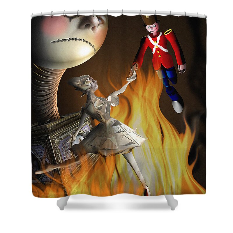Tin Soldier Shower Curtain featuring the digital art The Steadfast Tin soldier ...the envy... by Alessandro Della Pietra