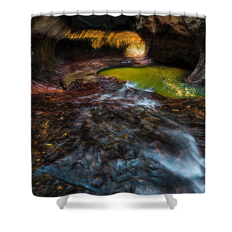 Zion Shower Curtain featuring the photograph The Subway at Zion National Park by Larry Marshall