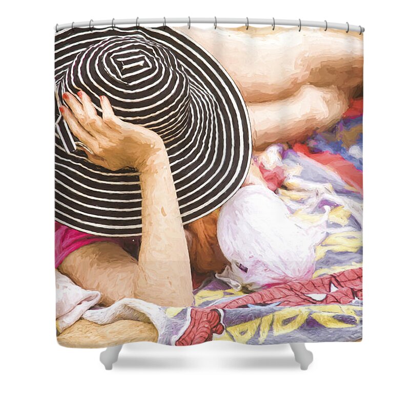 Sunhat Shower Curtain featuring the photograph The sunhat by Sheila Smart Fine Art Photography