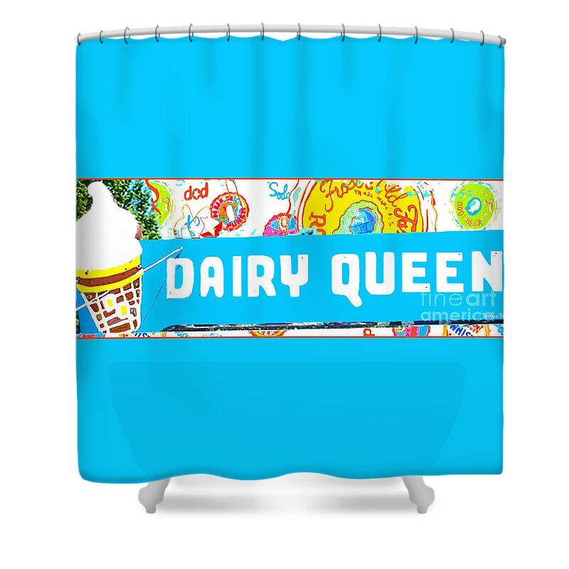 Dairy Queen Shower Curtain featuring the mixed media The Sweet Life by Beth Saffer