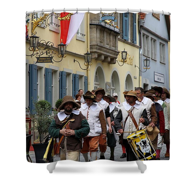 Church Shower Curtain featuring the photograph The Thirty Years' War Procession by Christiane Schulze Art And Photography