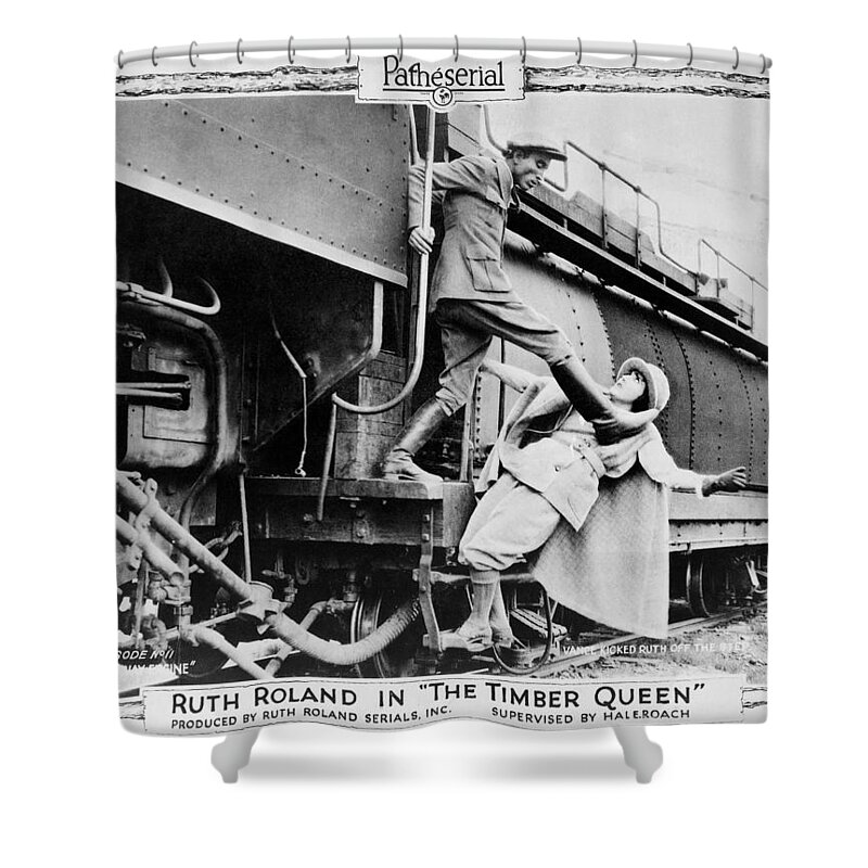1922 Shower Curtain featuring the photograph The Timber Queen, 1922 by Granger
