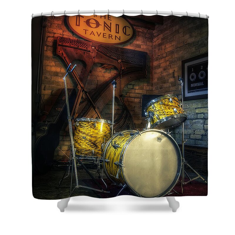 Drums Shower Curtain featuring the photograph The Tonic Tavern by Scott Norris
