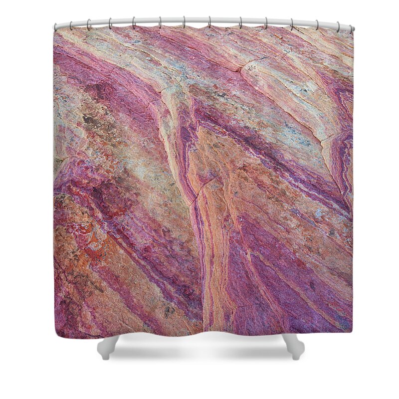 Abstract Shower Curtain featuring the photograph The Valley Floor by Darren White