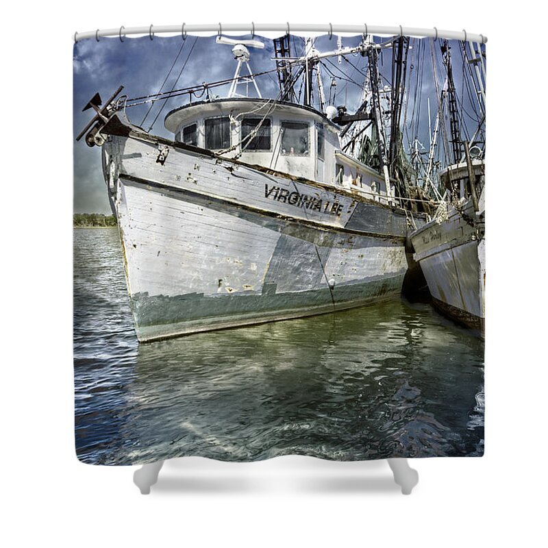 Boats Shower Curtain featuring the photograph The Virginia Lee and the Miss Harley by Debra and Dave Vanderlaan