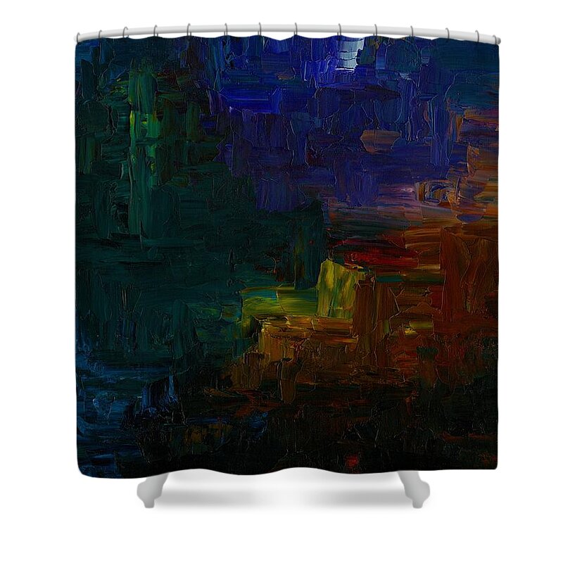 Abstract Shower Curtain featuring the digital art The Void by Jennifer Galbraith