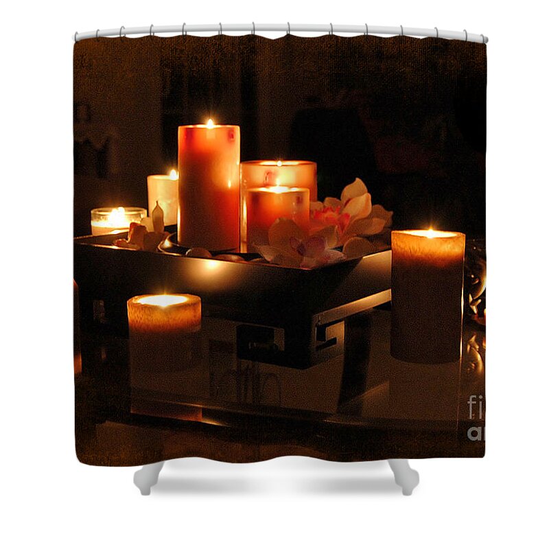 Romance Shower Curtain featuring the photograph The Warmth Of Romance by Kathy Baccari