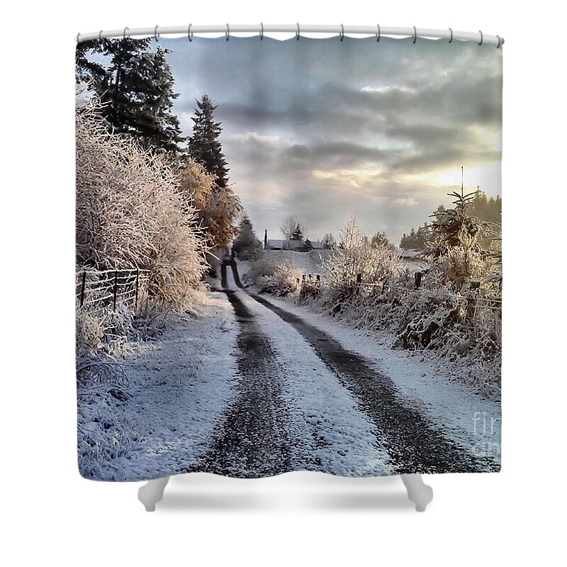 Landscape Shower Curtain featuring the photograph The Way Home by Rory Siegel