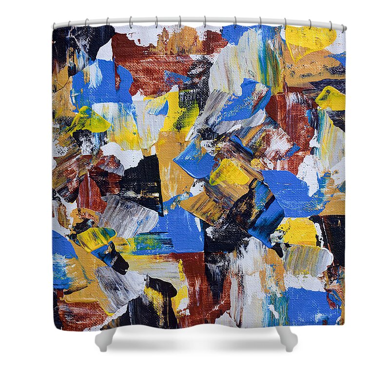 Background Shower Curtain featuring the painting The Weekend by Heidi Smith