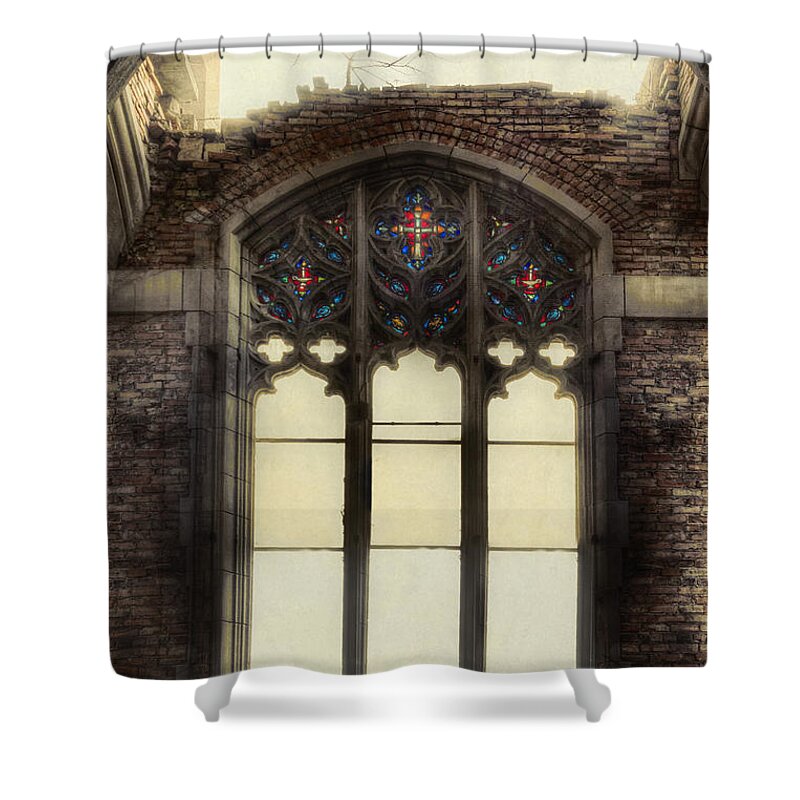 Church Shower Curtain featuring the photograph The Worlds Window by Margie Hurwich
