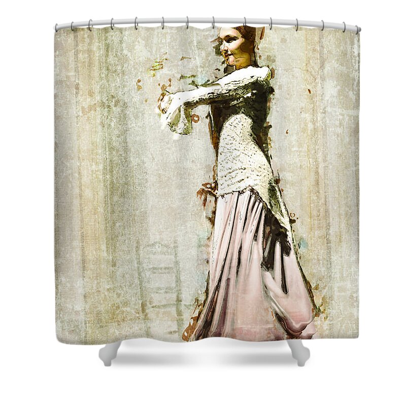 The Young Dancer - Seville Shower Curtain featuring the photograph The Young Dancer - Seville by Mary Machare