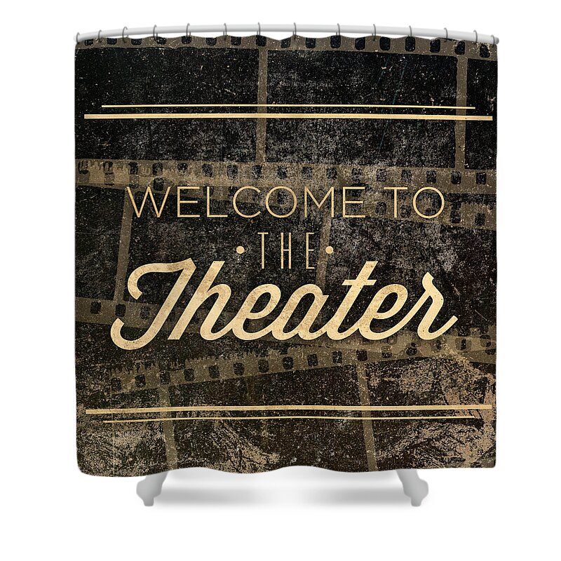Theater Shower Curtain featuring the digital art Theater by South Social Graphics