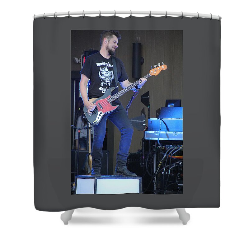 Guitar Shower Curtain featuring the photograph Thomas Rhett concert by Valerie Collins