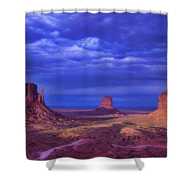 Beautiful Shower Curtain featuring the photograph Three Buttes by Garry Gay