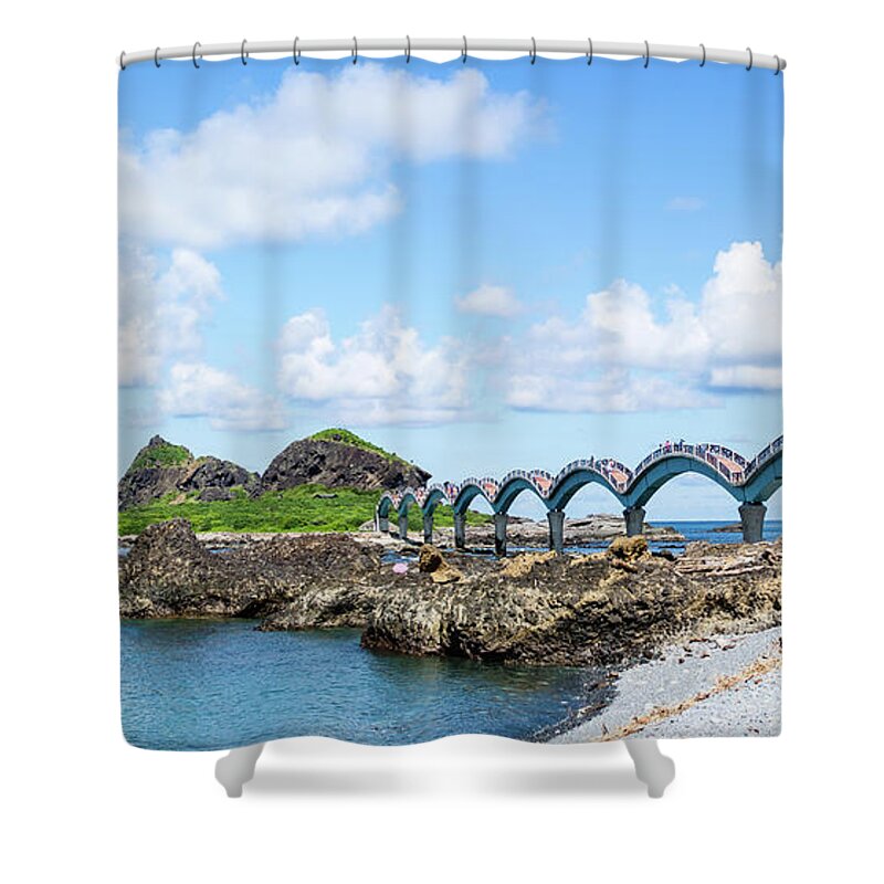 Tranquility Shower Curtain featuring the photograph Three Fairies Bridge by Cjfan
