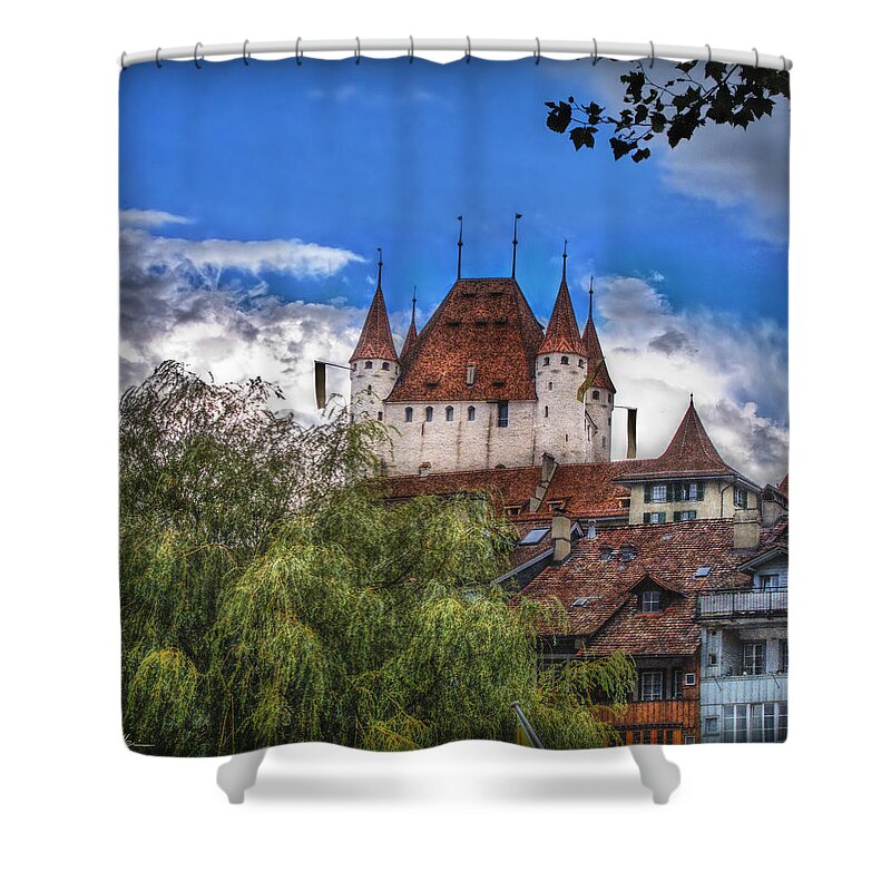 Switzerland Shower Curtain featuring the photograph Thun Castle by Hanny Heim