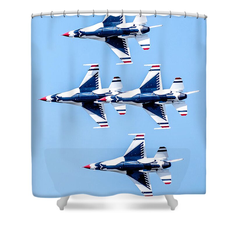 Thunderbirds Shower Curtain featuring the photograph Thunderbirds  by Amel Dizdarevic