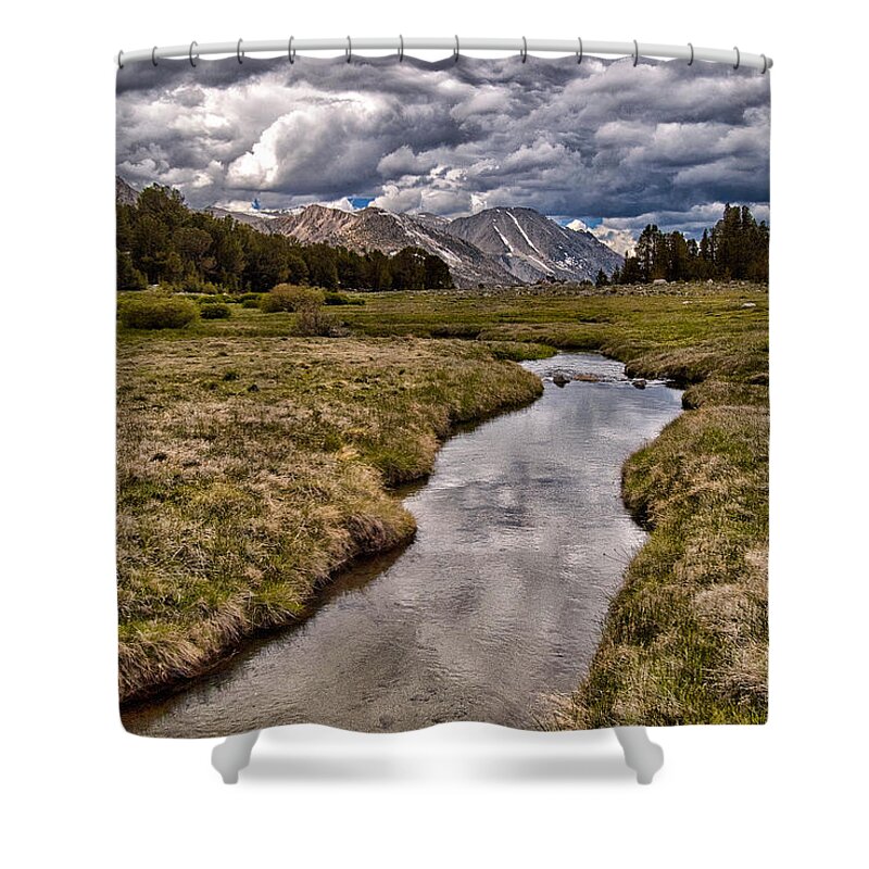 Clouds Shower Curtain featuring the photograph Thunderstorm Creek by Cat Connor