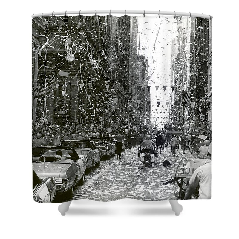 Chicago Shower Curtain featuring the photograph Ticker Tape Parade in Chicago for the Apollo 11 Astronauts by Mountain Dreams