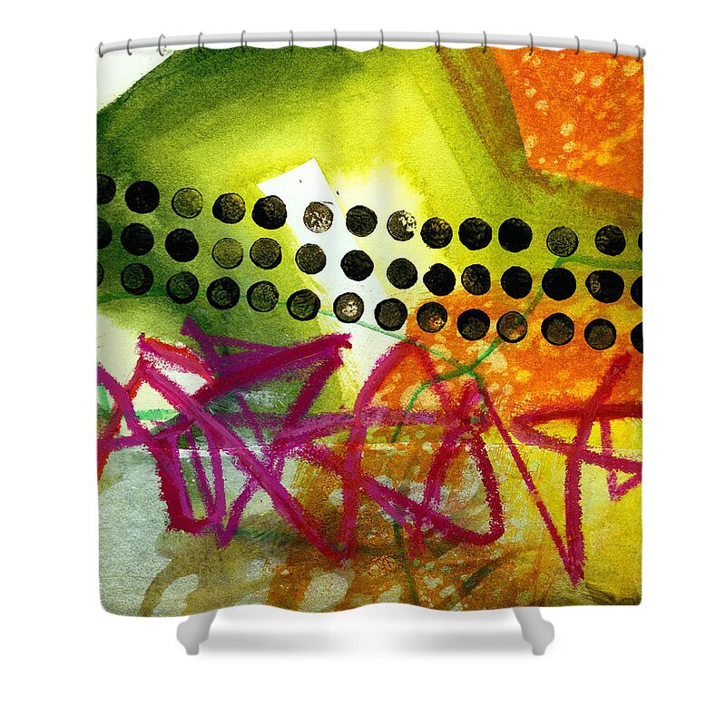4x4 Shower Curtain featuring the painting Tidal 15 by Jane Davies
