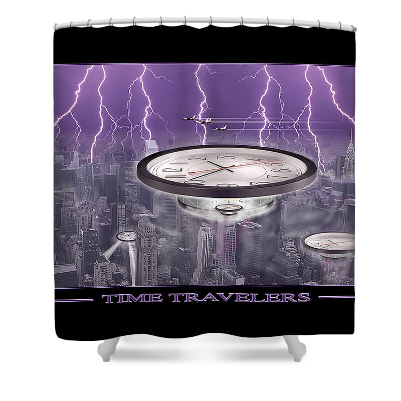 Cityscape Shower Curtain featuring the photograph Time Travelers by Mike McGlothlen