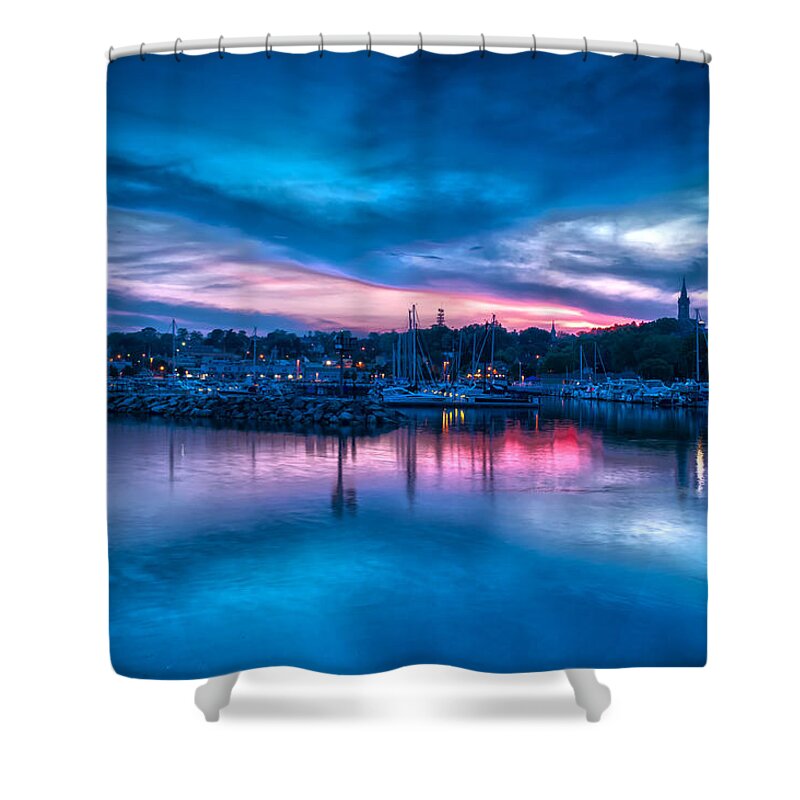 Sunset Shower Curtain featuring the photograph Timeless View by James Meyer