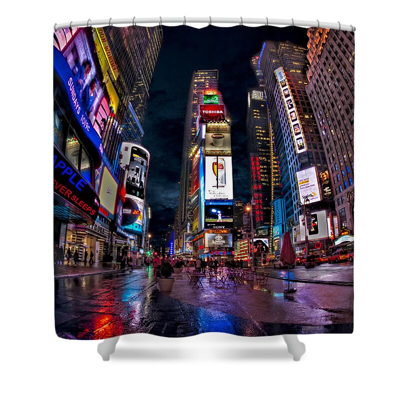 Times Square Shower Curtain featuring the photograph Times Square New York City The City That Never Sleeps by Susan Candelario