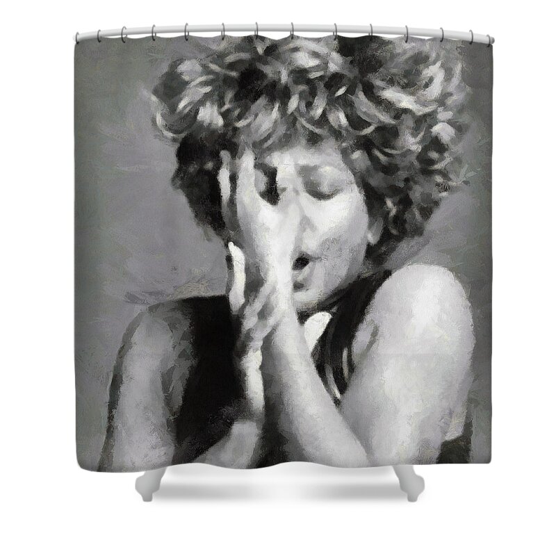 Tina Shower Curtain featuring the photograph Tina Turner - Emotion by Paulette B Wright