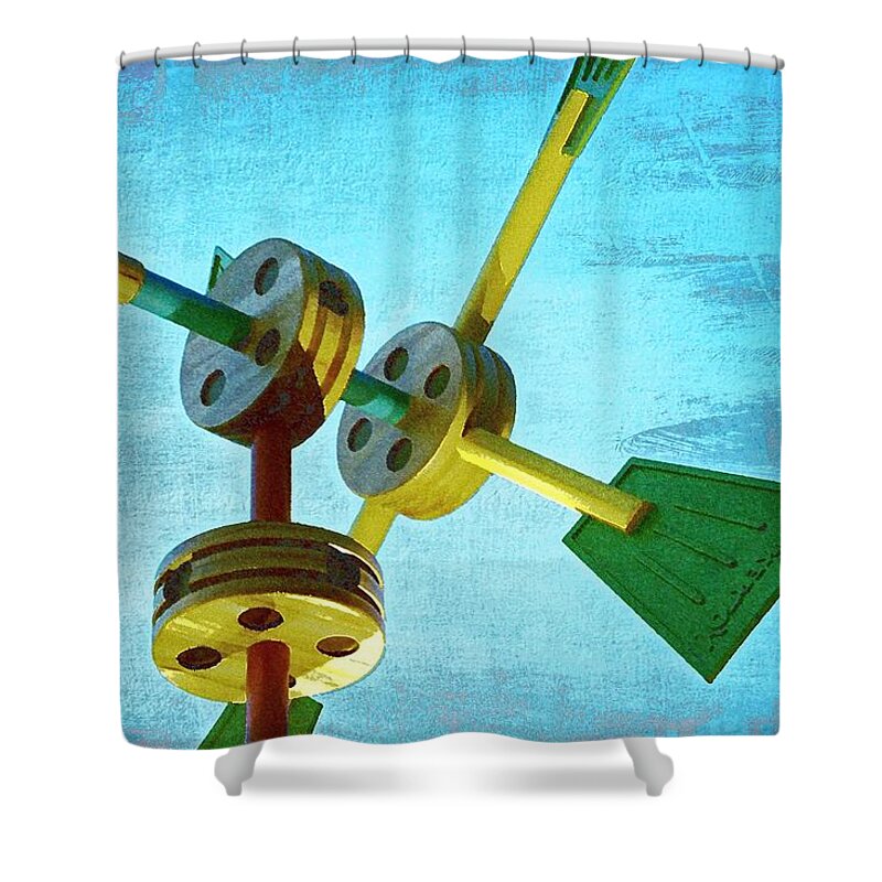 Toys Shower Curtain featuring the photograph Tinkertoys by Laurie Perry