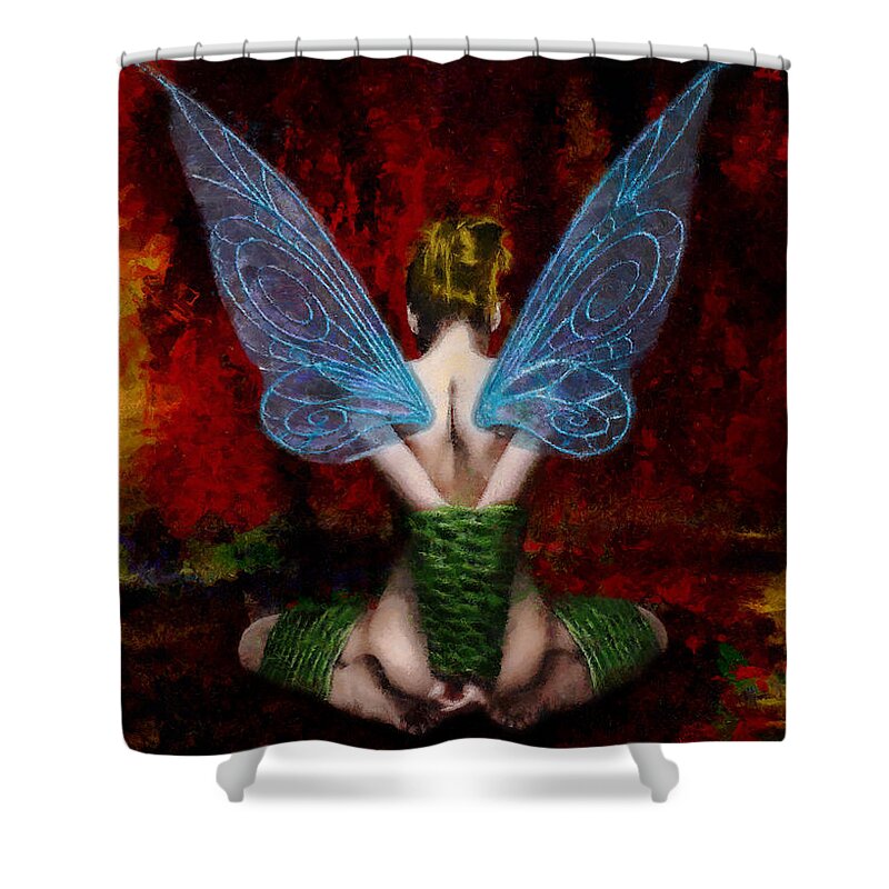 Tink Shower Curtain featuring the painting Tink's Fetish by Christopher Lane